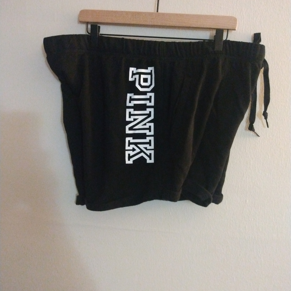 PINK cuffed sweat shorts XXL